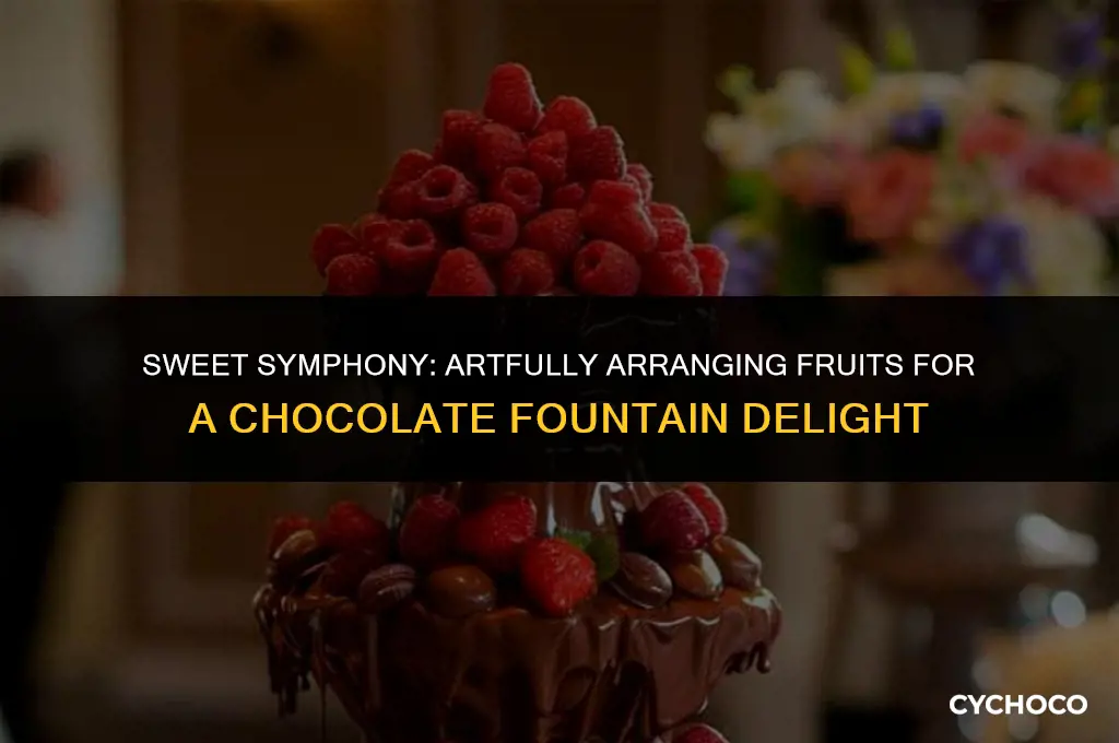 how to arrange fruits for chocolate fountain