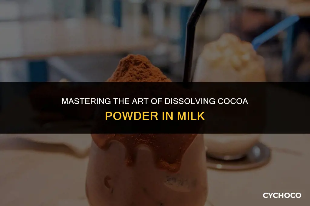 how to dissolve cocoa powder in milk