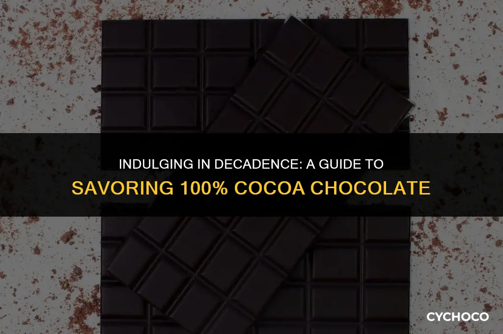 how to eat 100 cocoa chocolate