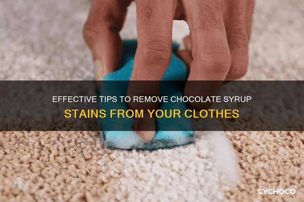 how to get chocolate syrup stain out of clothes