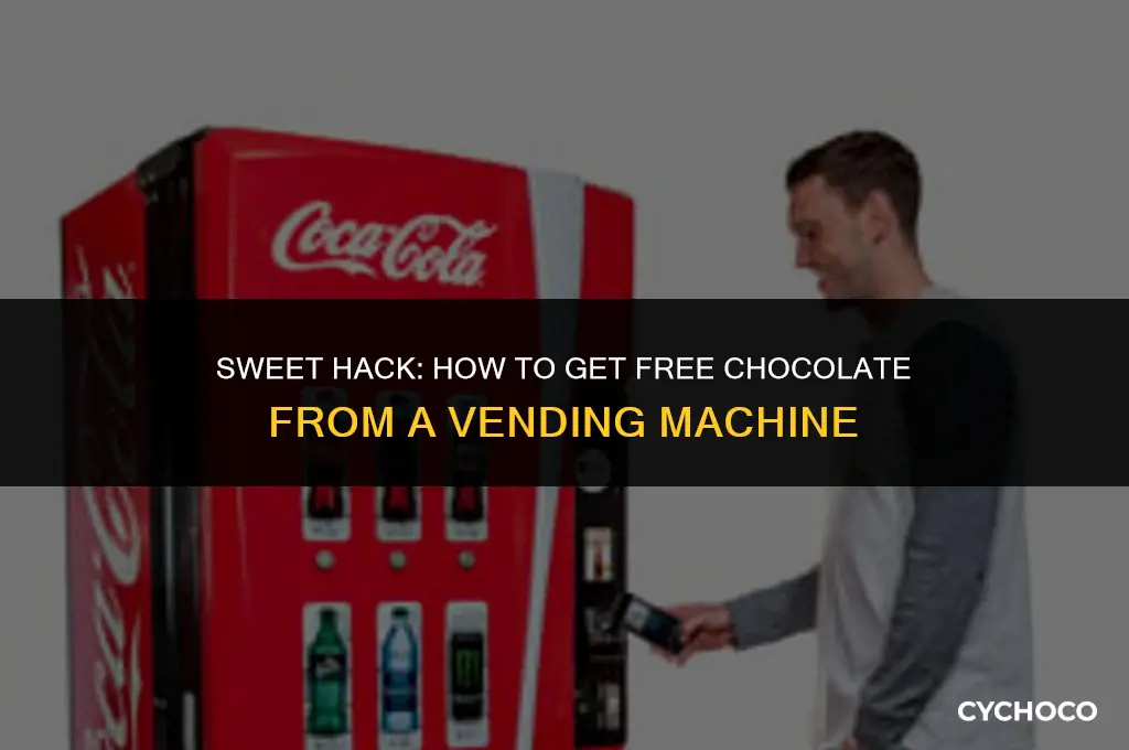 how to get free chocolate from a vending machine
