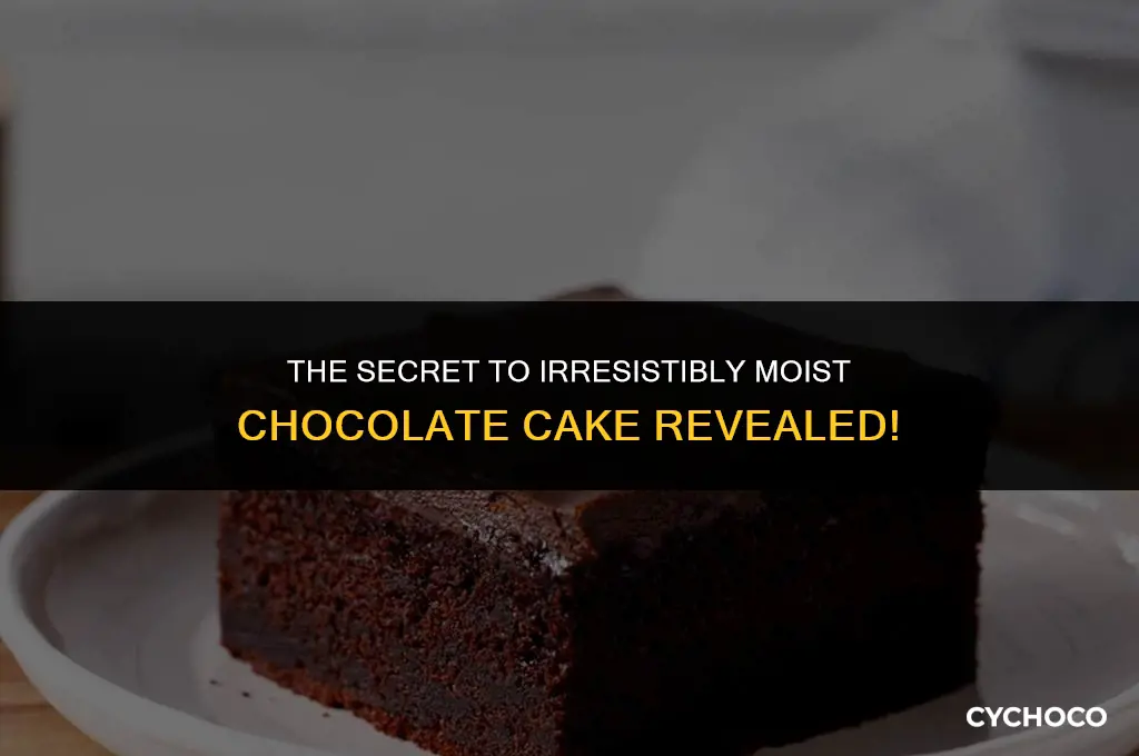 how to get my chocolate caketo be moist