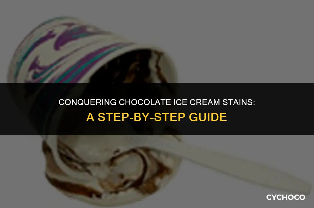 how to get out a chocolate ice cream stain