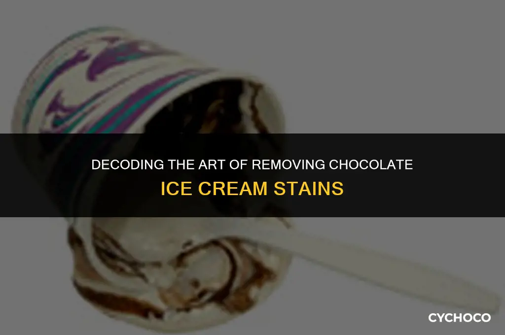 how to get out chocolate icecream