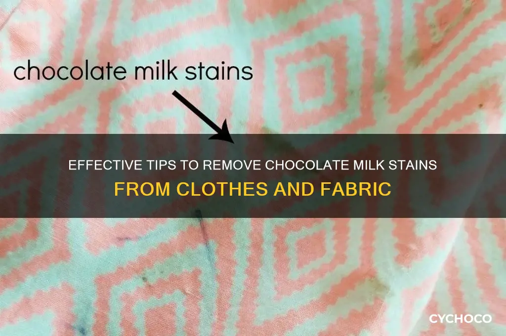 how to get out chocolate milk stains