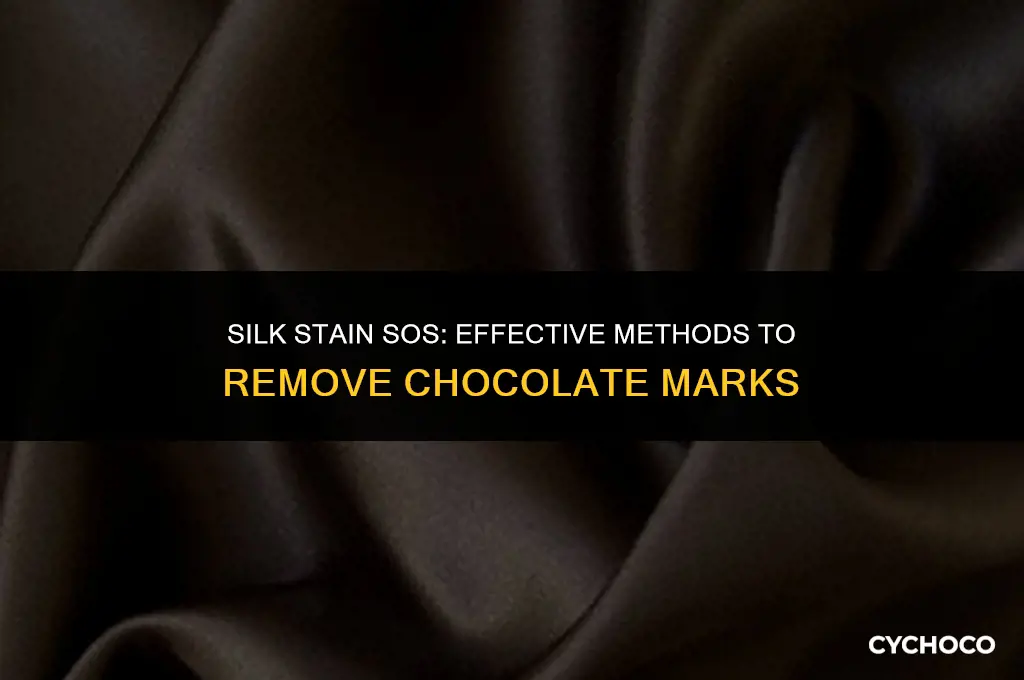 how to get out chocolate stains silk
