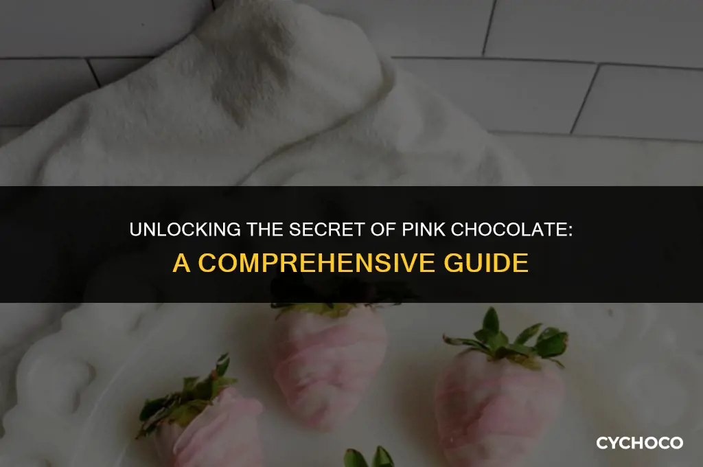 how to get pink chocolate