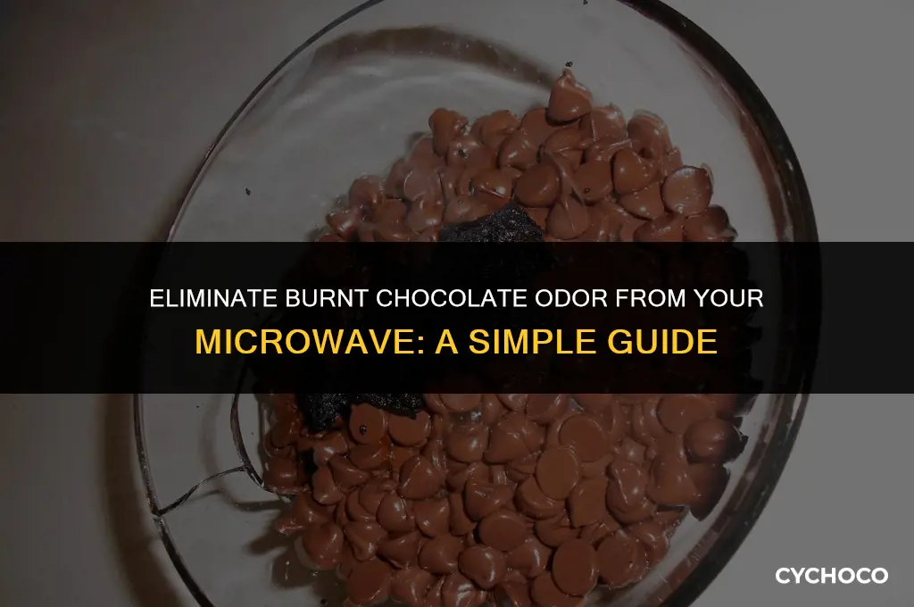 how to get rid of burnt chocolate smell from microwave