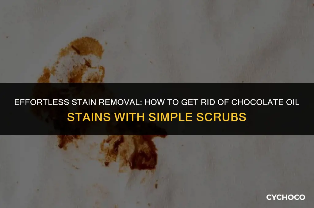 how to get rid of chocolate oil stains scrubs