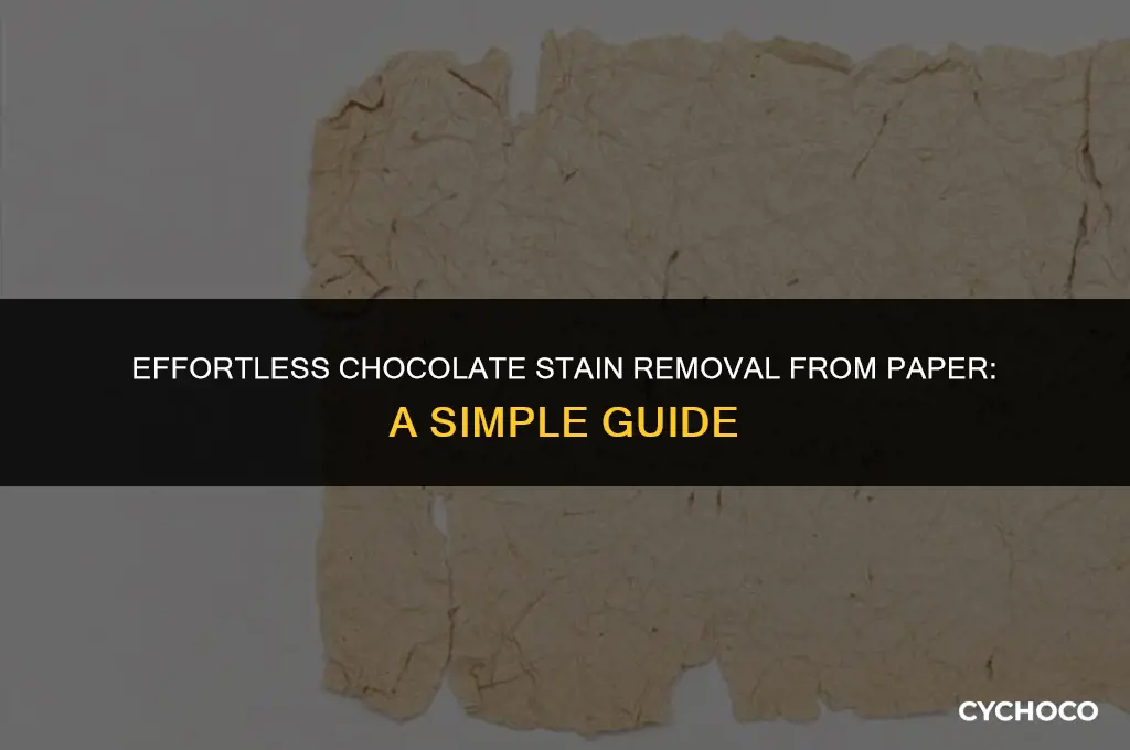how to get rid of chocolate stains on paper