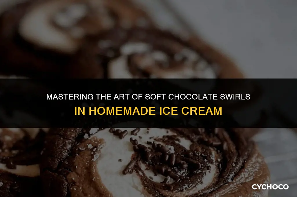 how to get soft chocolate swirls in ice cream