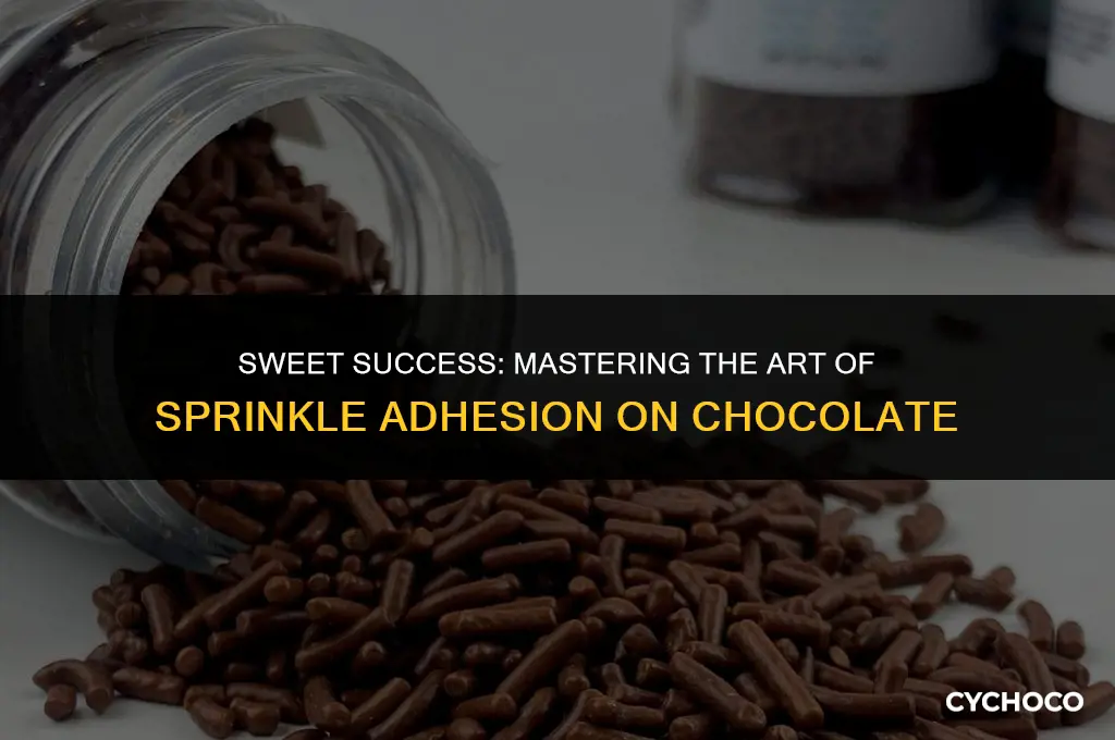 how to get sprinkles to stick to chocolate