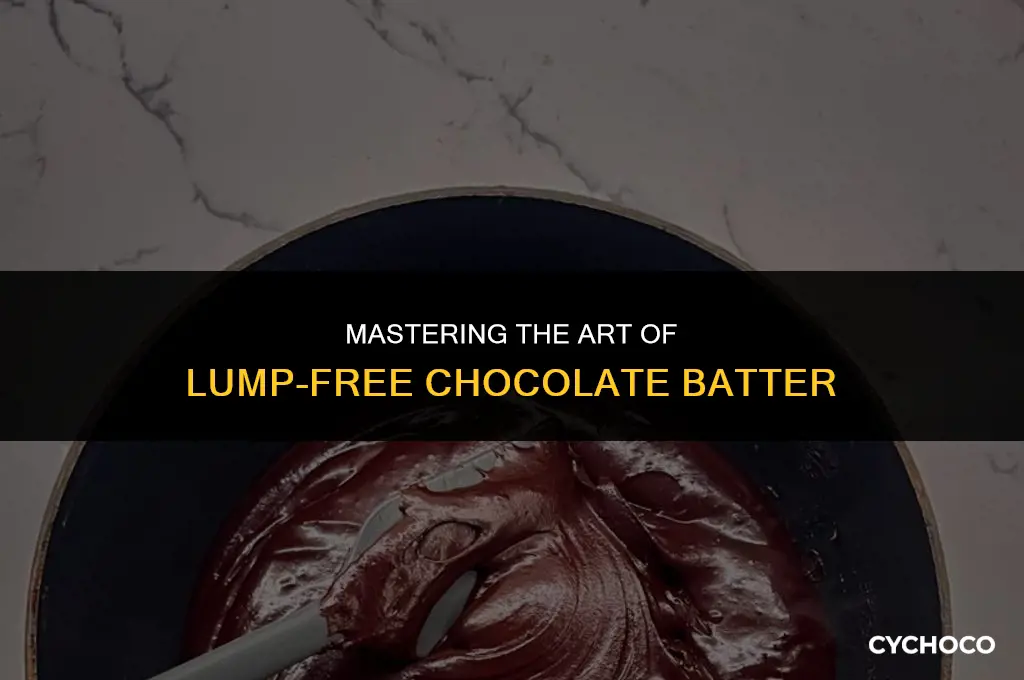 how to get the lumps out of chocolate batter