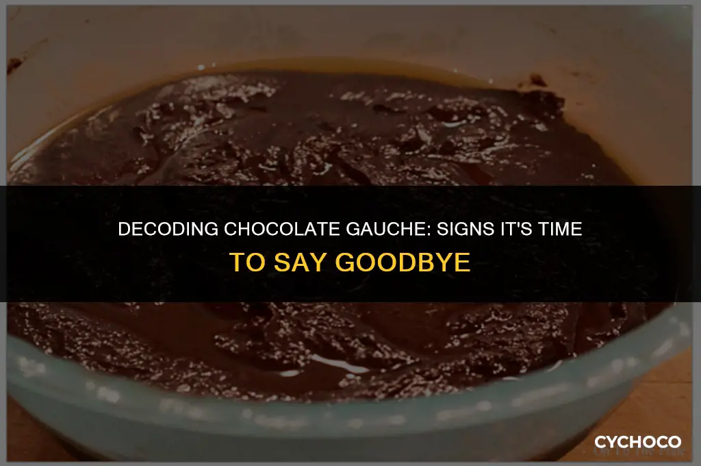 how to know if chocolate gauche is bad