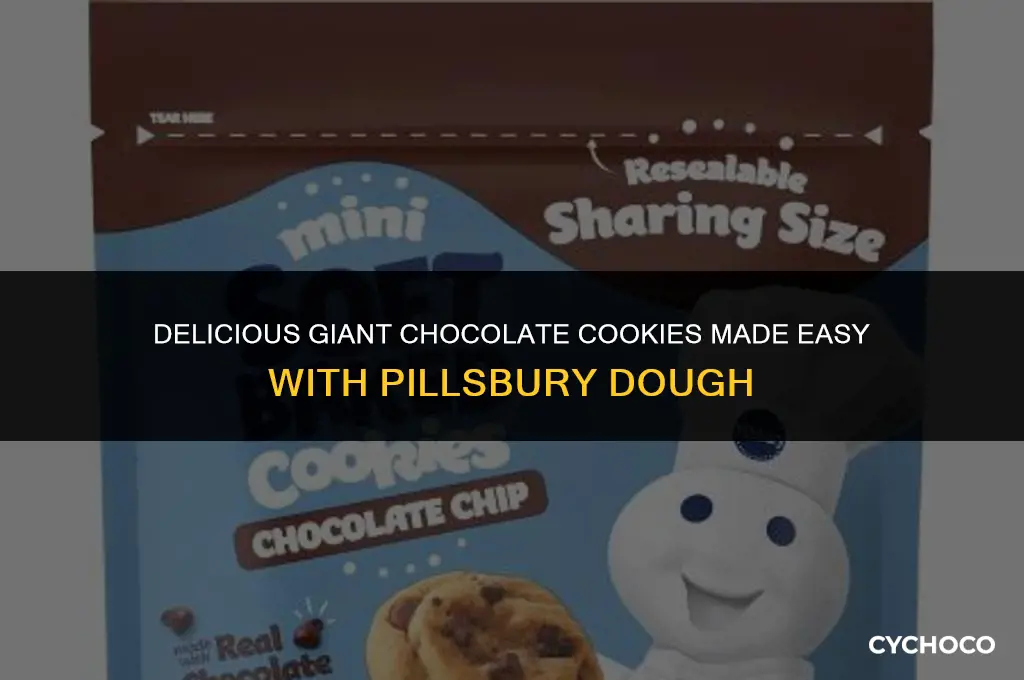 how to maje large chocolate cookies using pillsbury
