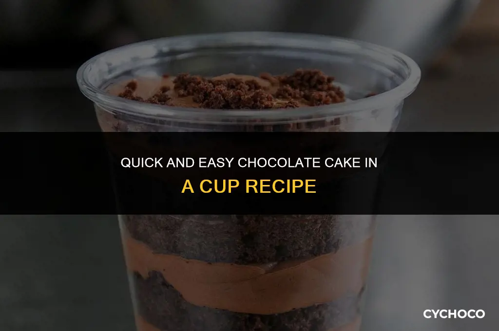 how to make a chocolate cake in a cup