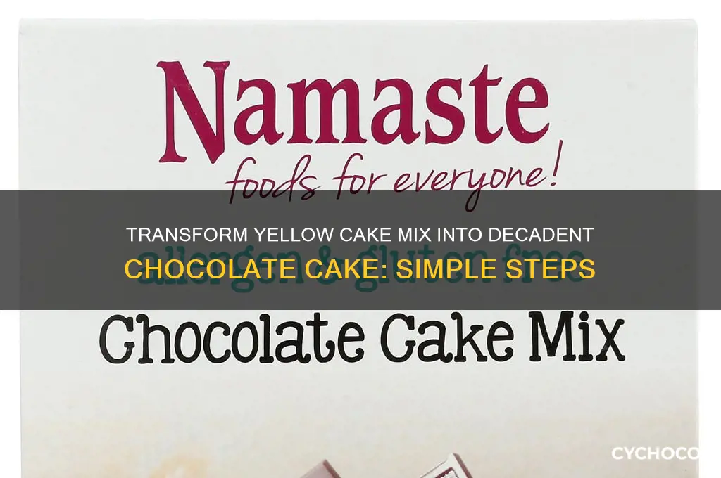 how to make a yellow cake mix chocolate