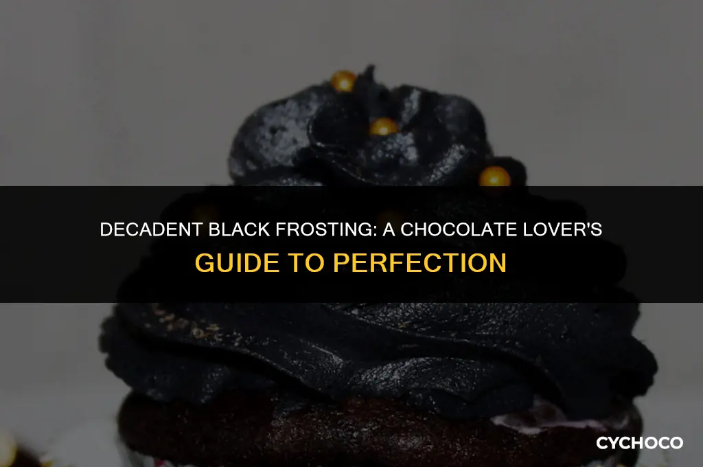how to make black frosting with chocolate frosting