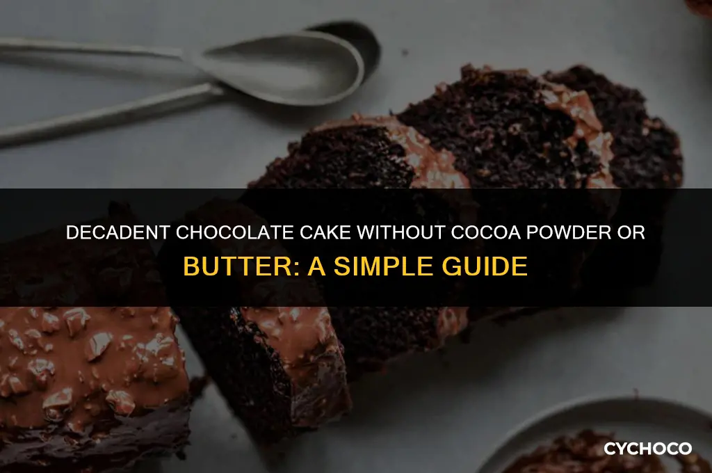 how to make chocolate cake without cocoa powder and butter