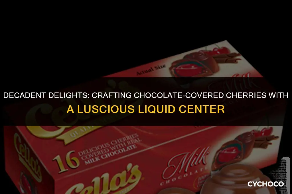 how to make chocolate covered cherries with liquid center