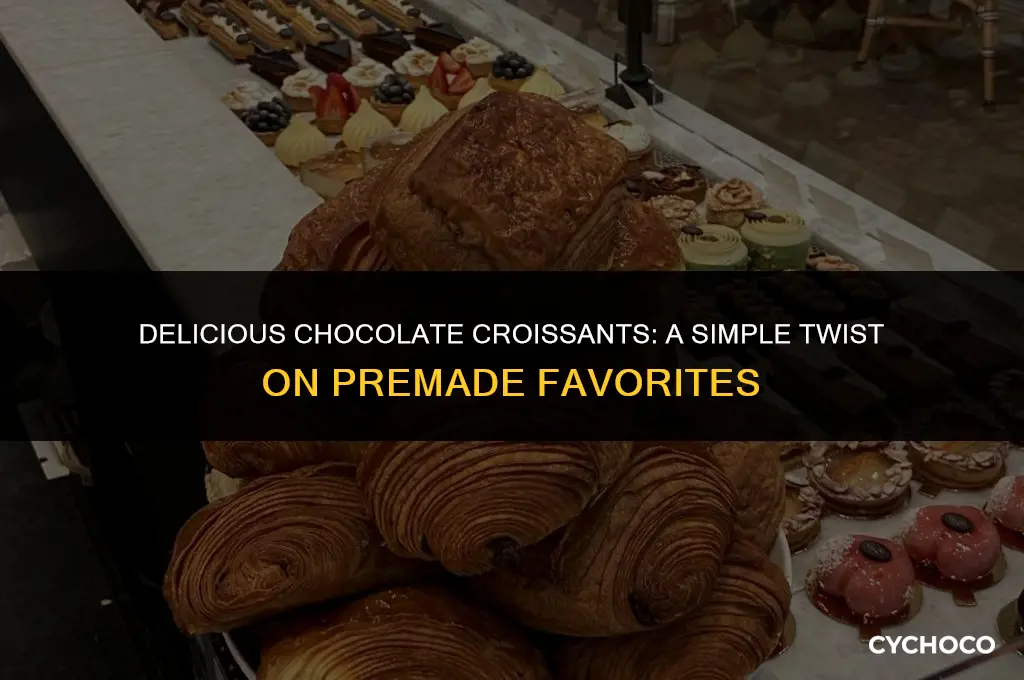 how to make chocolate croissants with premade croissants