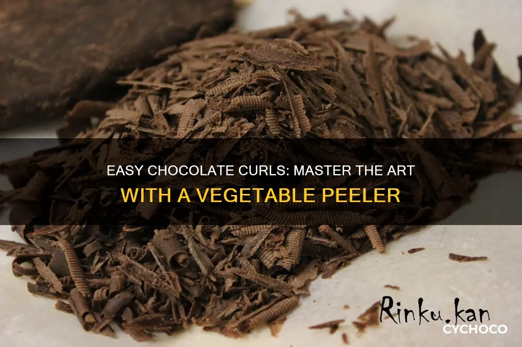 how to make chocolate curls with vegetable peeler