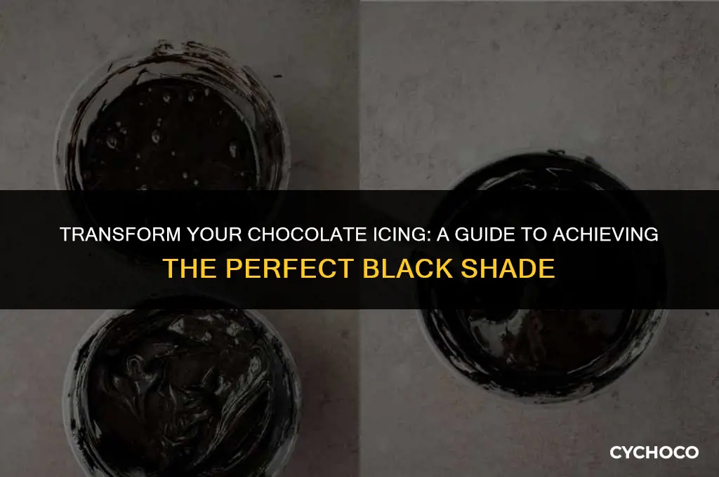 how to make chocolate icing black
