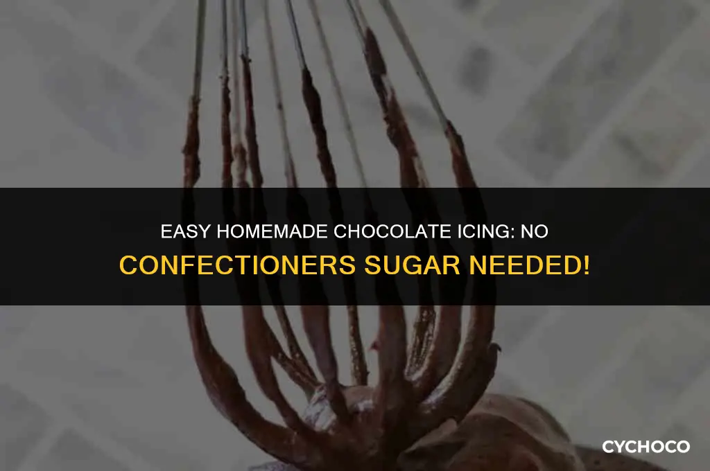 how to make chocolate icing without confectioners sugar