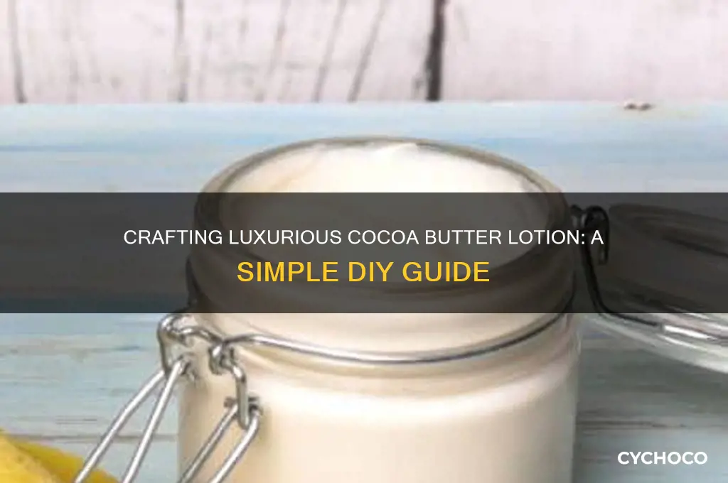 how to make cocoa butter lotion