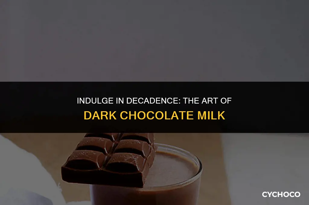 how to make dark chocolate milk