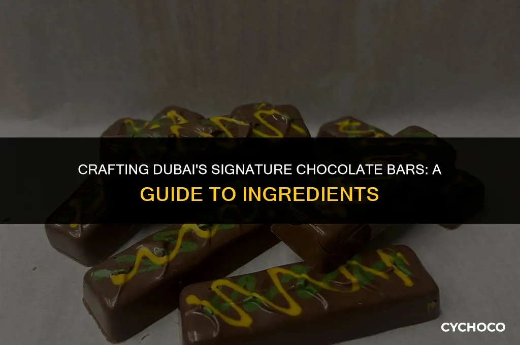 how to make dubai chocolate bar ingredients