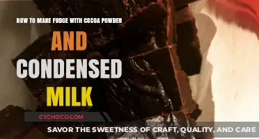 Decadent Homemade Fudge: A Simple Cocoa and Condensed Milk Recipe