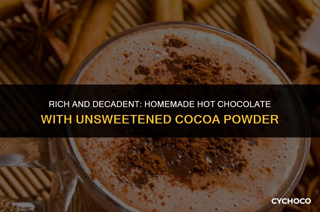 how to make hot chocolate with unsweetened cocoa powder