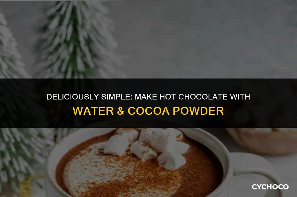 how to make hot chocolate with water and cocoa powder