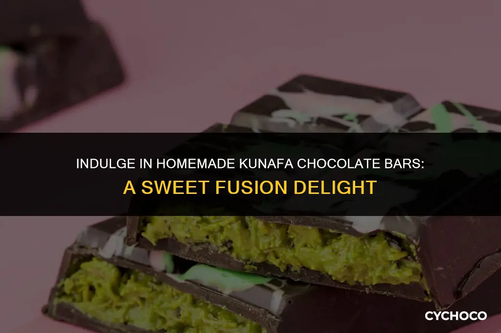 how to make kunafa chocolate bar