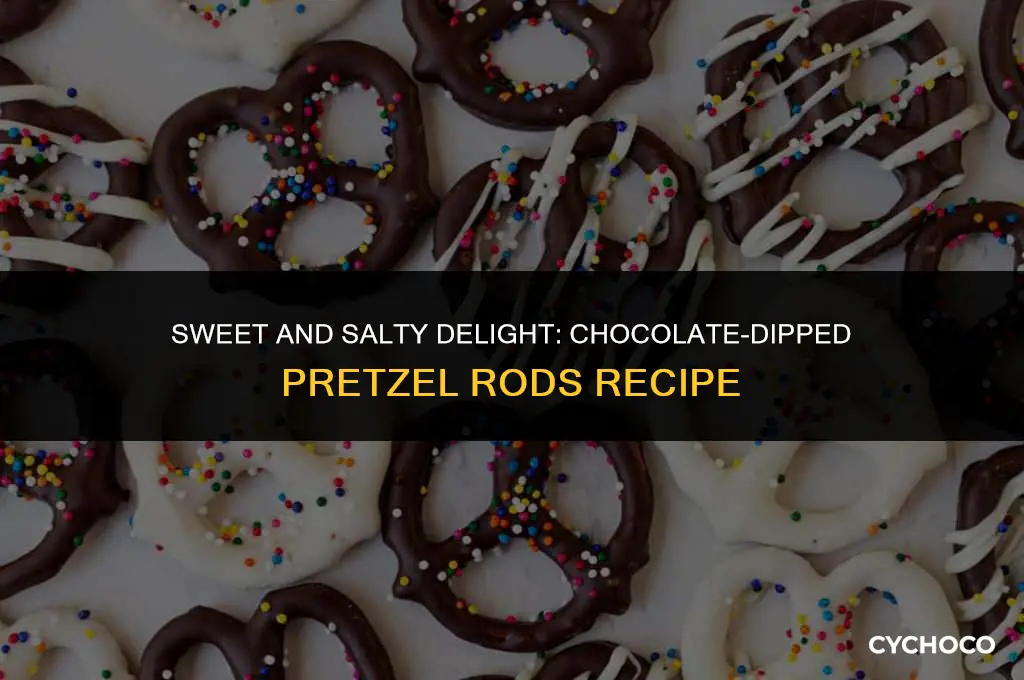 how to make pretzel rods dipped in chocolate