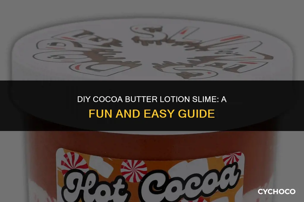 how to make slime with cocoa butter lotion