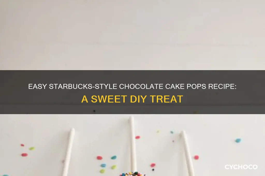 how to make starbucks chocolate cake pops