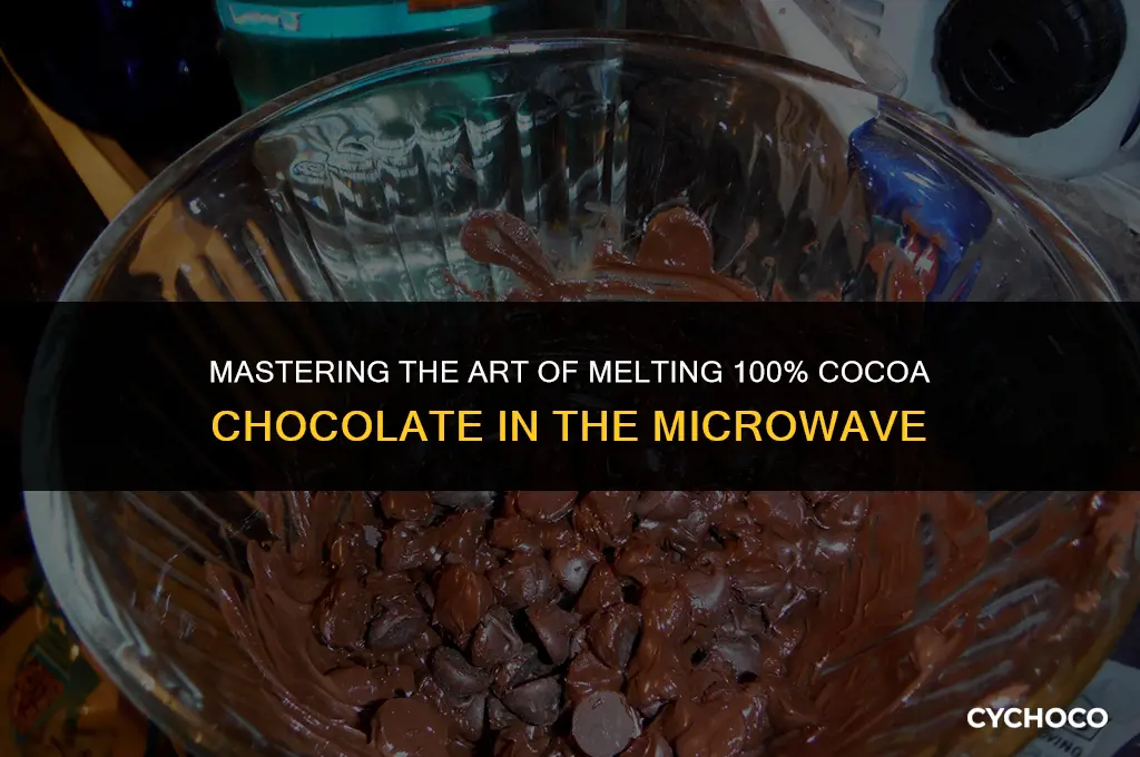 how to melt 100 percent cocoa unsweetened chocolate in microwave