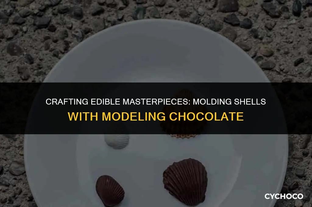 how to mold shells using modeling chocolate