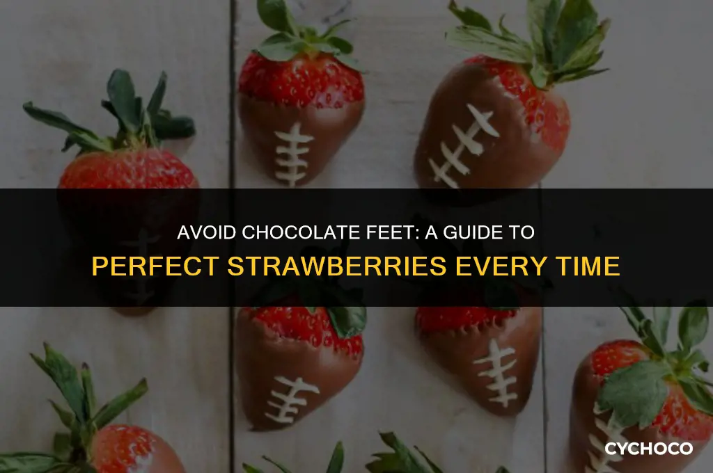 how to not get a chocolate foot in strawberries