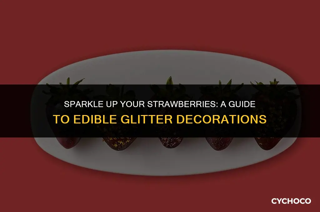 how to put edible glitter on chocolate covered strawberries