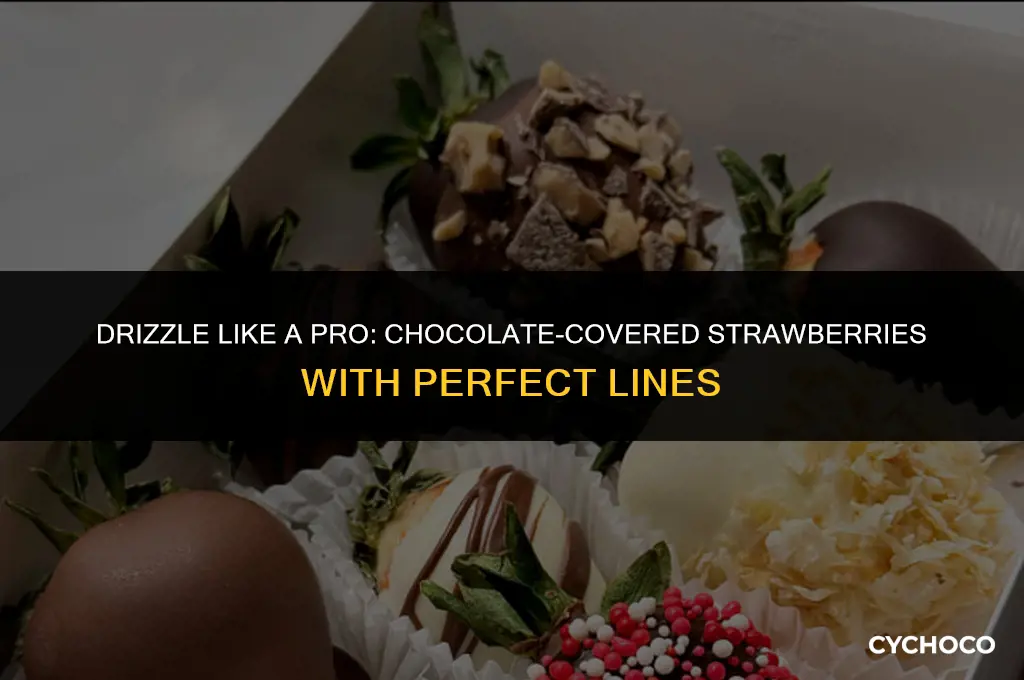 how to put lines on chocolate covered strawberries