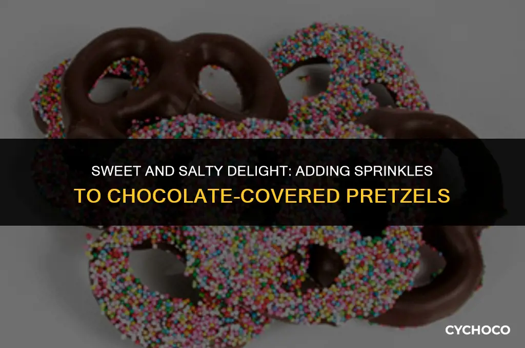 how to put sprinkles on chocolate covered pretzels