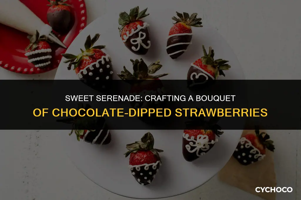how to put together bouquet of chocolate covered strawberries