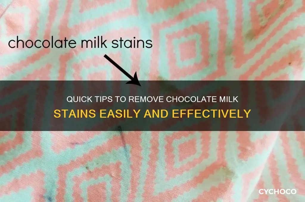 how to remove chocolate milk stain