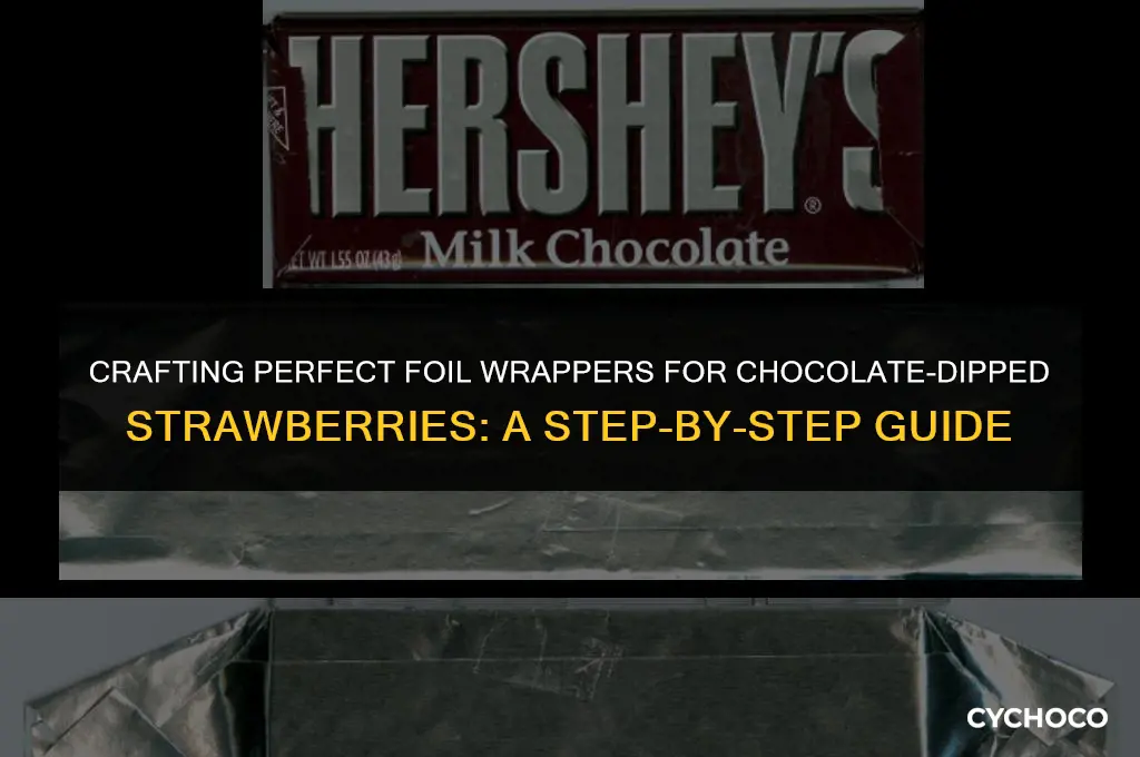 how to shape foil candy wrapper for chocolate covered strawberry