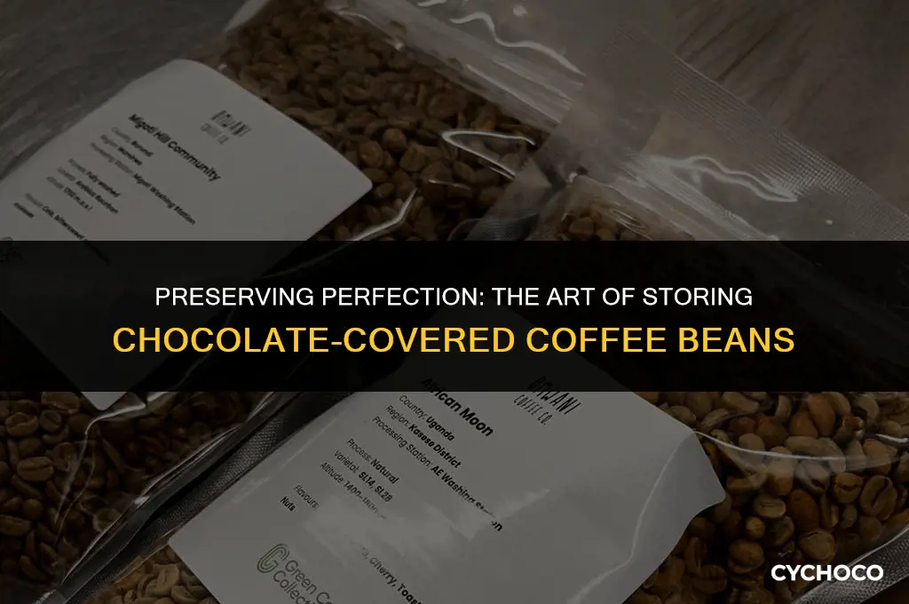 how to store chocolate covered coffee beans