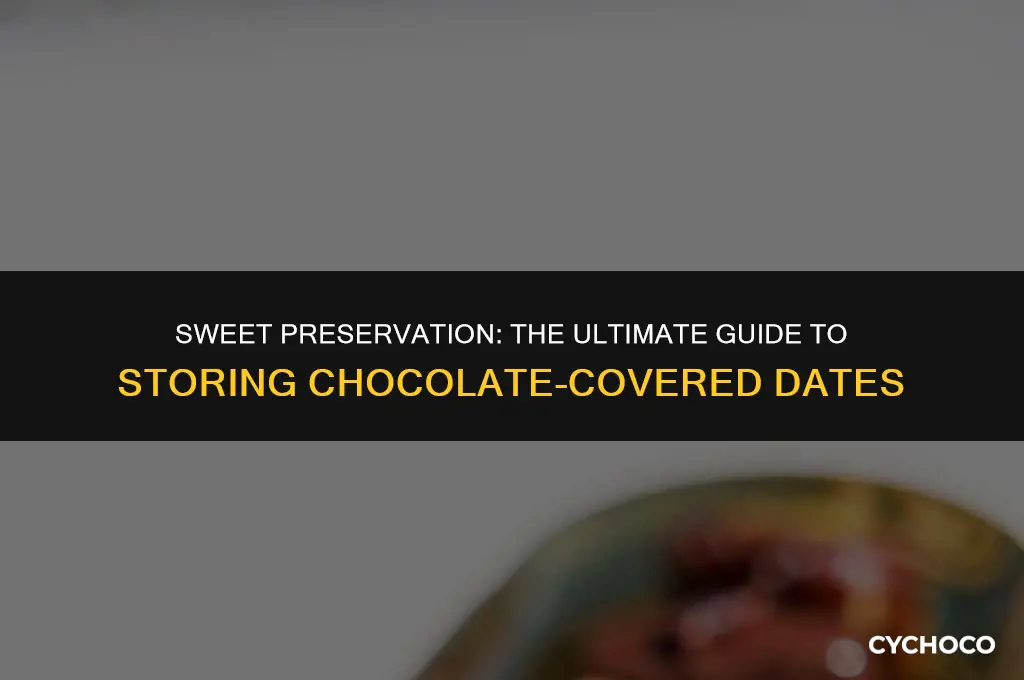 how to store chocolate covered dates