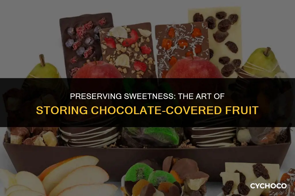 how to store chocolate covered fruit